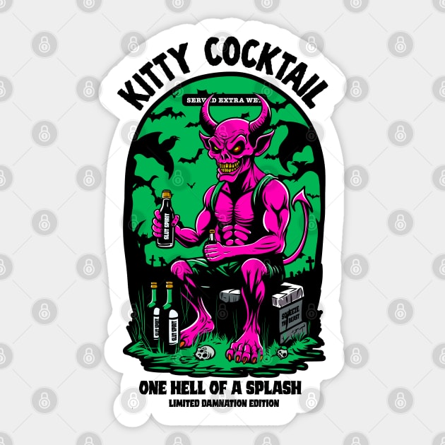 KITTY COCKTAIL Sticker by artslaves
